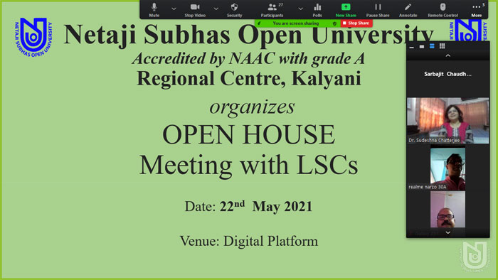 Open House Meeting with LSCs, Organized by Kalyani RC on 22.05.2021.